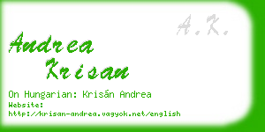 andrea krisan business card